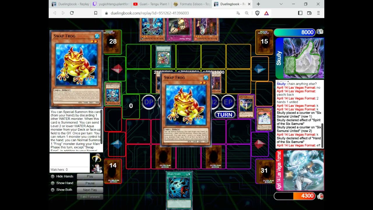 Frog Monarch vs Six Samurai - Edison Format Library Tournament RBET 4 - 1st Round