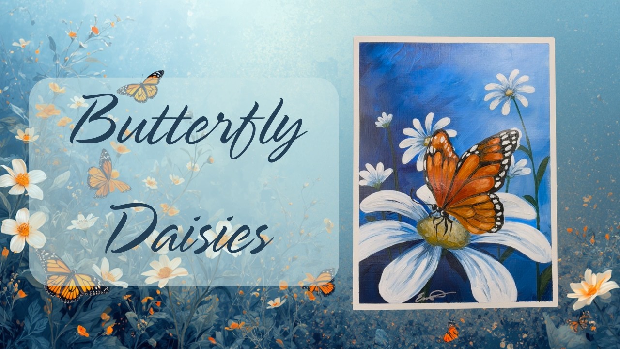 Butterfly Daisies 🌼 | Relaxing Art Video