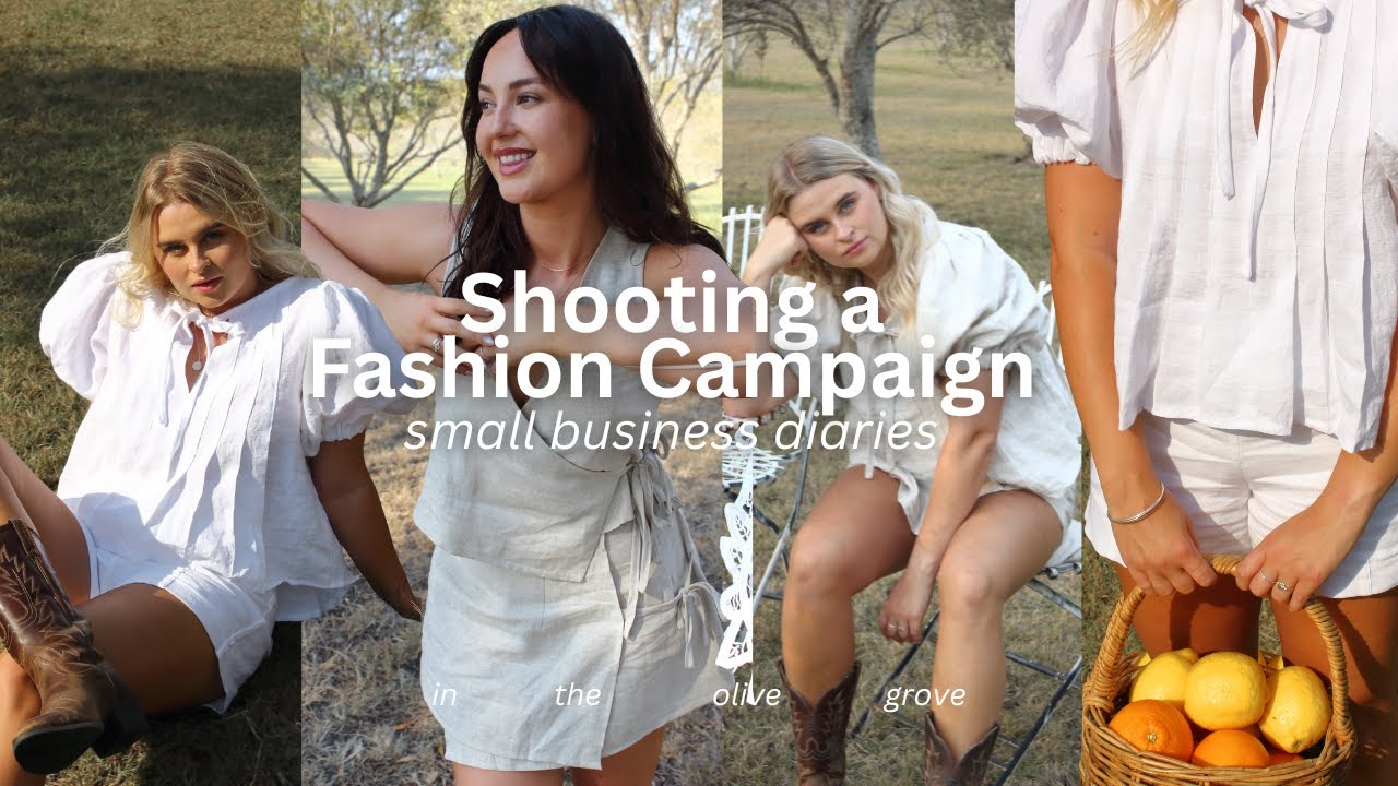 Shooting my brands new collection in an olive grove | Behind the scenes of running a fashion brand!