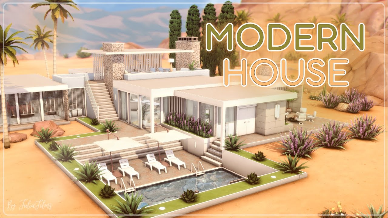 Современный Дом🌵│Строительство│Modern House│SpeedBuild│NO CC [The Sims 4]