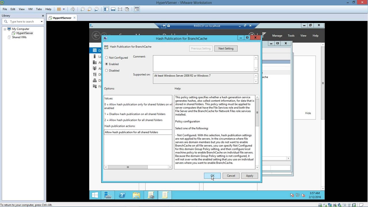 Installing and Configuring BranchCache
