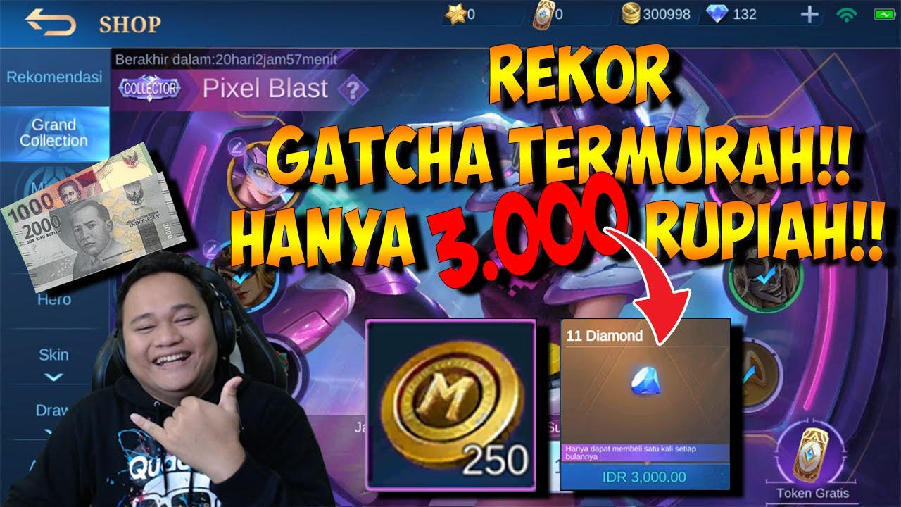 GEMBEL MAKSA GATCHA SKIN COLLECTOR!! CUMA HABIS 3.000 RUPIAH GELOOO!!!