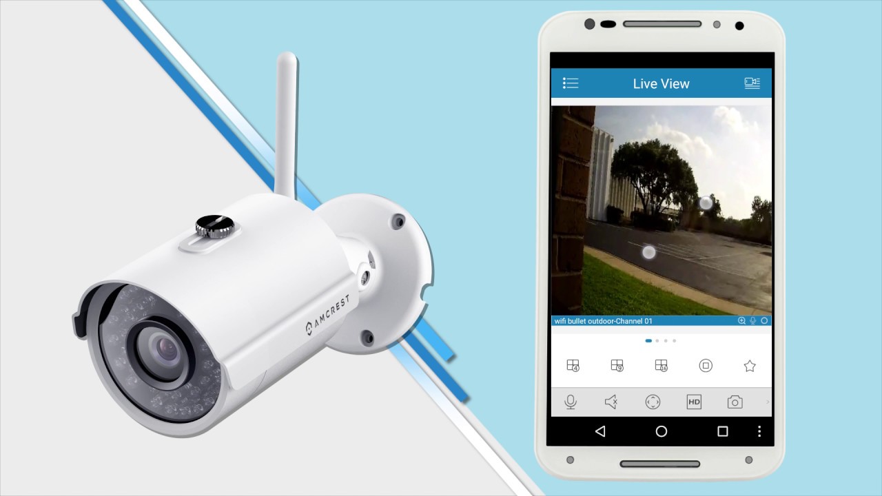 WiFi App Setup for Amcrest Outdoor Bullet 2MP IP Camera (IP2M-842)
