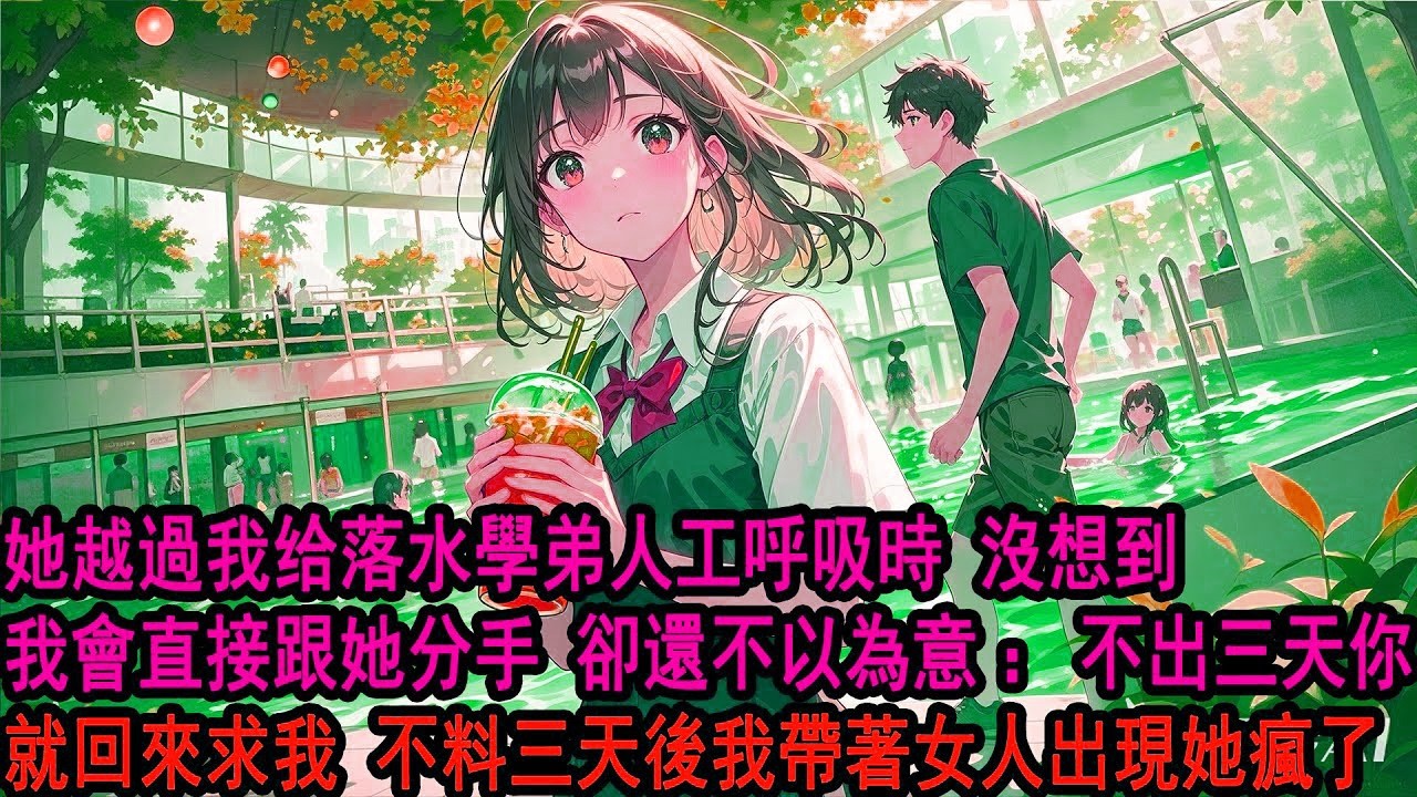慶功宴上我和學弟同時落水，柳如烟卻第一時間越過我，拼命救下學弟做人工呼吸，不顧我腿抽筋下墜肺進水，醒來我後冷漠提分手，她卻不以為意，打賭不出三天我就得認錯，不料三天後我帶著女人出現她瘋了