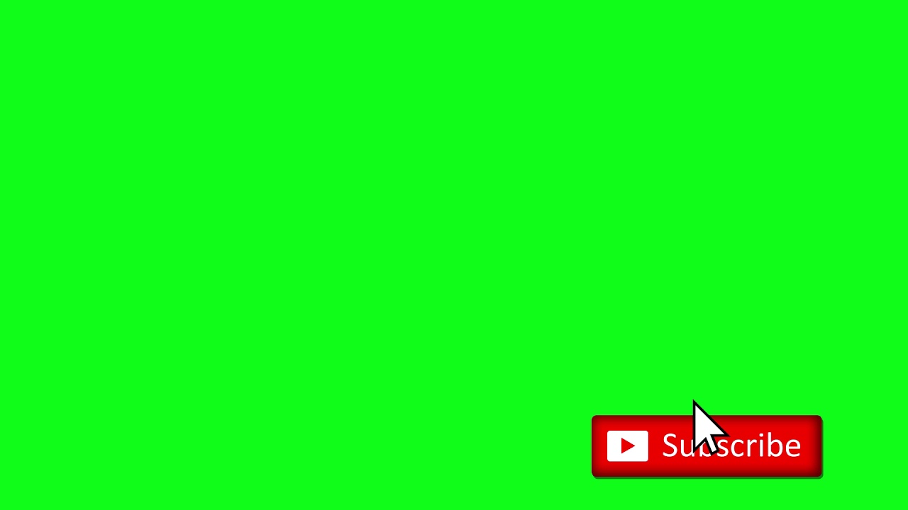 Youtube Subscribe button clicking animation Green screen + notification bell