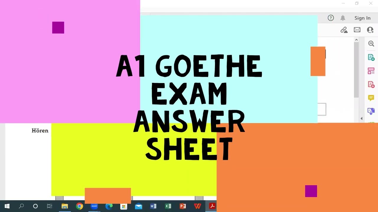 A1 German Exam Answer sheet Explained