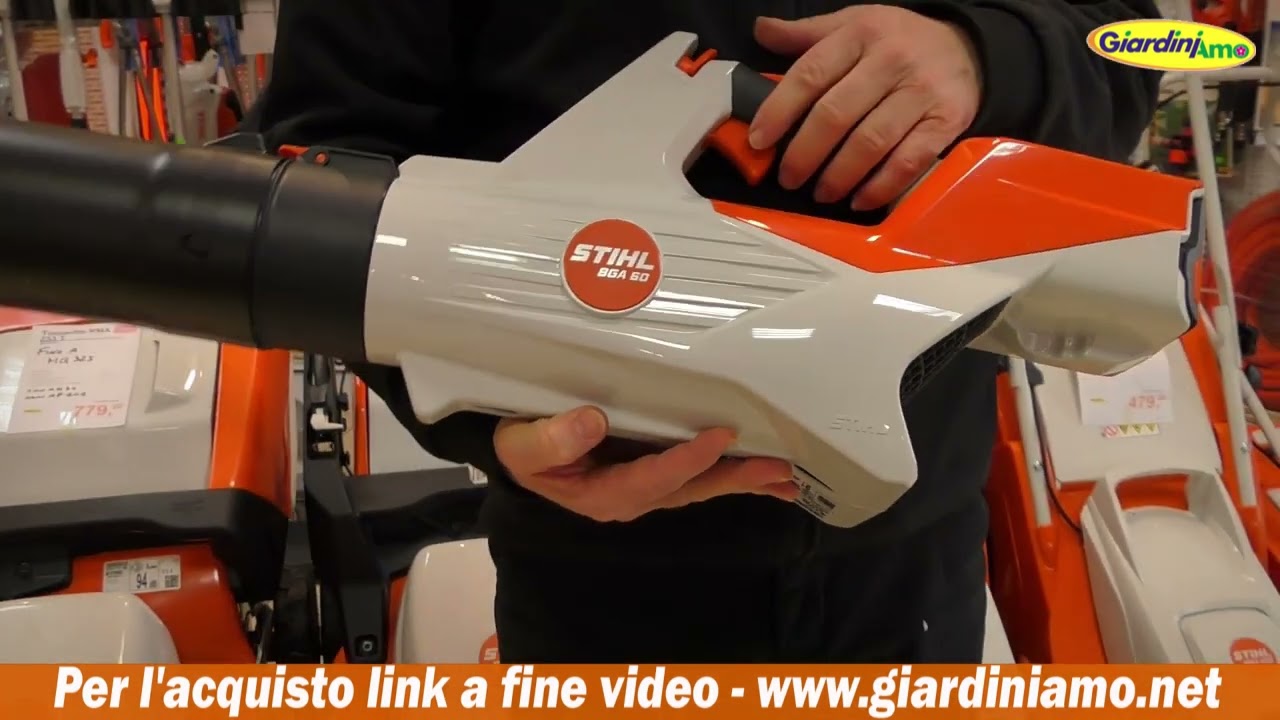 Soffiatore a batteria Stihl BGA 60. Il più potente soffiatore a batteria della linea AK