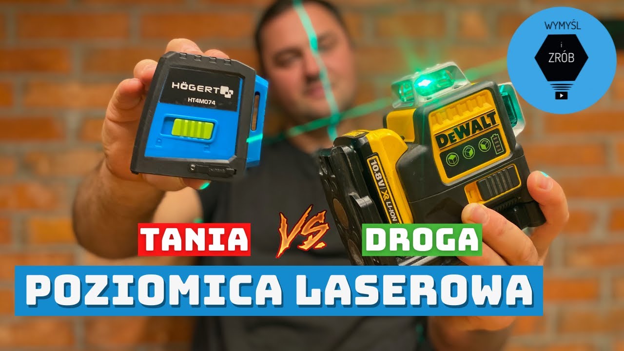 Poziomice laserowe laser - drogi kontra tani, DeWalt vs Hogert