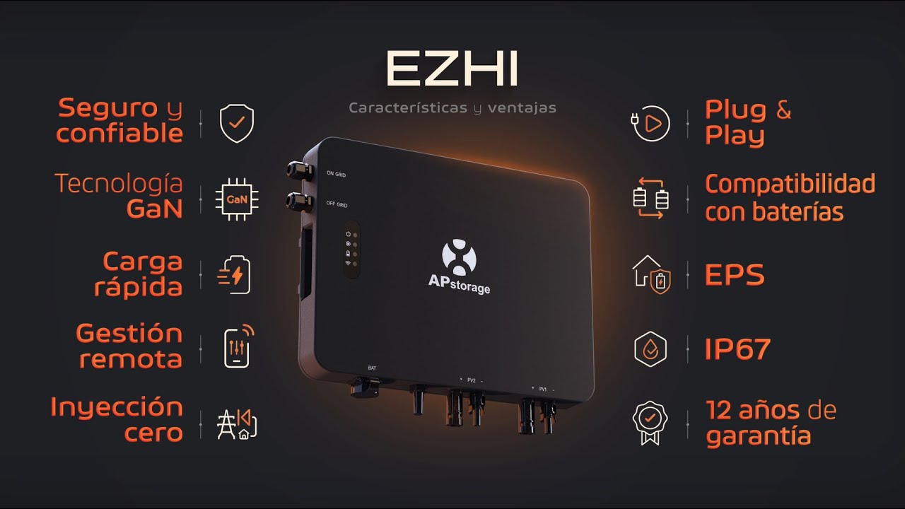 EZHI microinversor híbrido monofásico para soluciones de almacenamiento