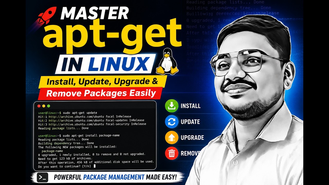 🚀 Освойте apt-get в Linux | Легко устанавливайте, обновляйте, модернизируйте и удаляйте пакеты
