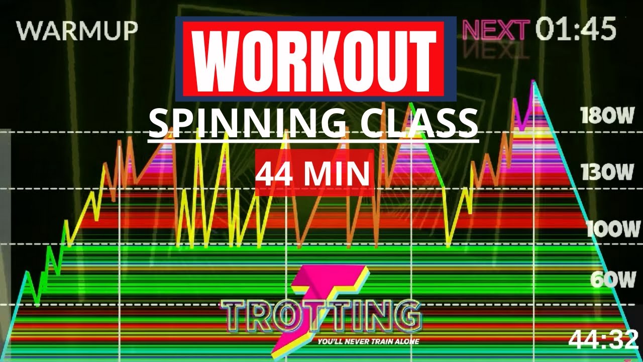 👊 44 Min. Intense Free Online Indoor Cycling Class. Revolutionize Your Fitness by Trotting