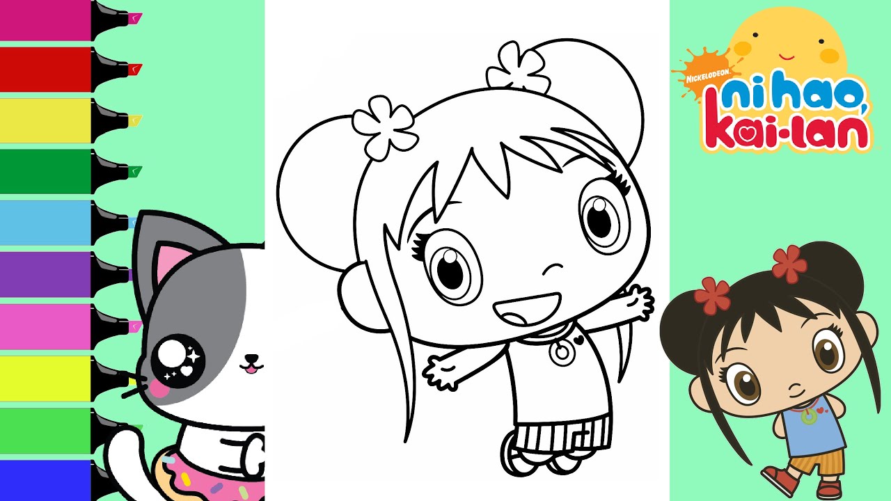 Coloring Ni Hao Kai Lan and Rintoo Coloring Book Pages | Sprinkled Donuts JR