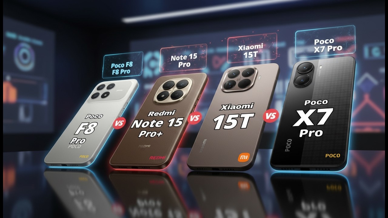 Poco F8 Pro vs Redmi Note 15 Pro Plus vs Xiaomi 15T vs Poco X7 Pro