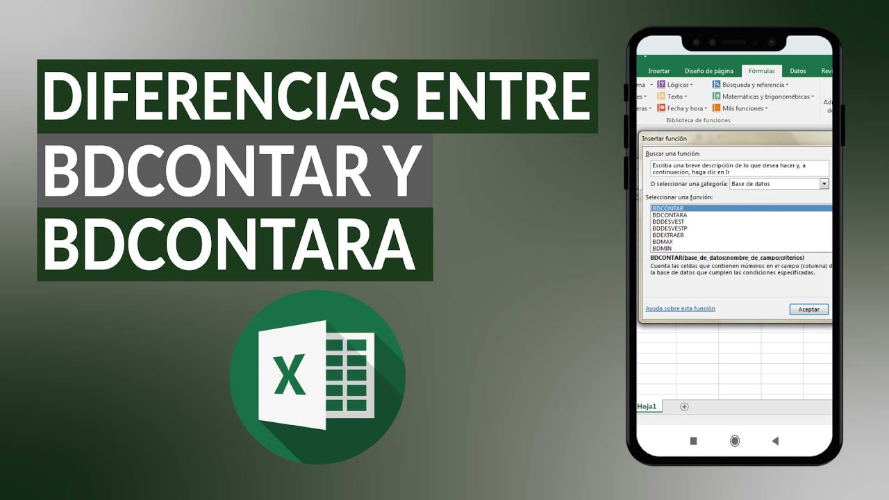 &iquest;Cu&aacute;les son las Diferencias Entre las Funciones BDCONTAR y BDCONTARA?