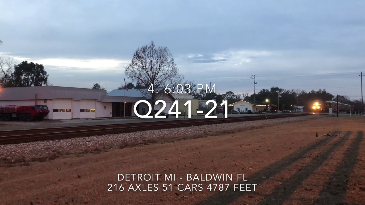 83 trains in 2 days 3 hours at Folkston, Ga January 24-26 2018 4 meets trains 1,2.10,11.24,25.30,31