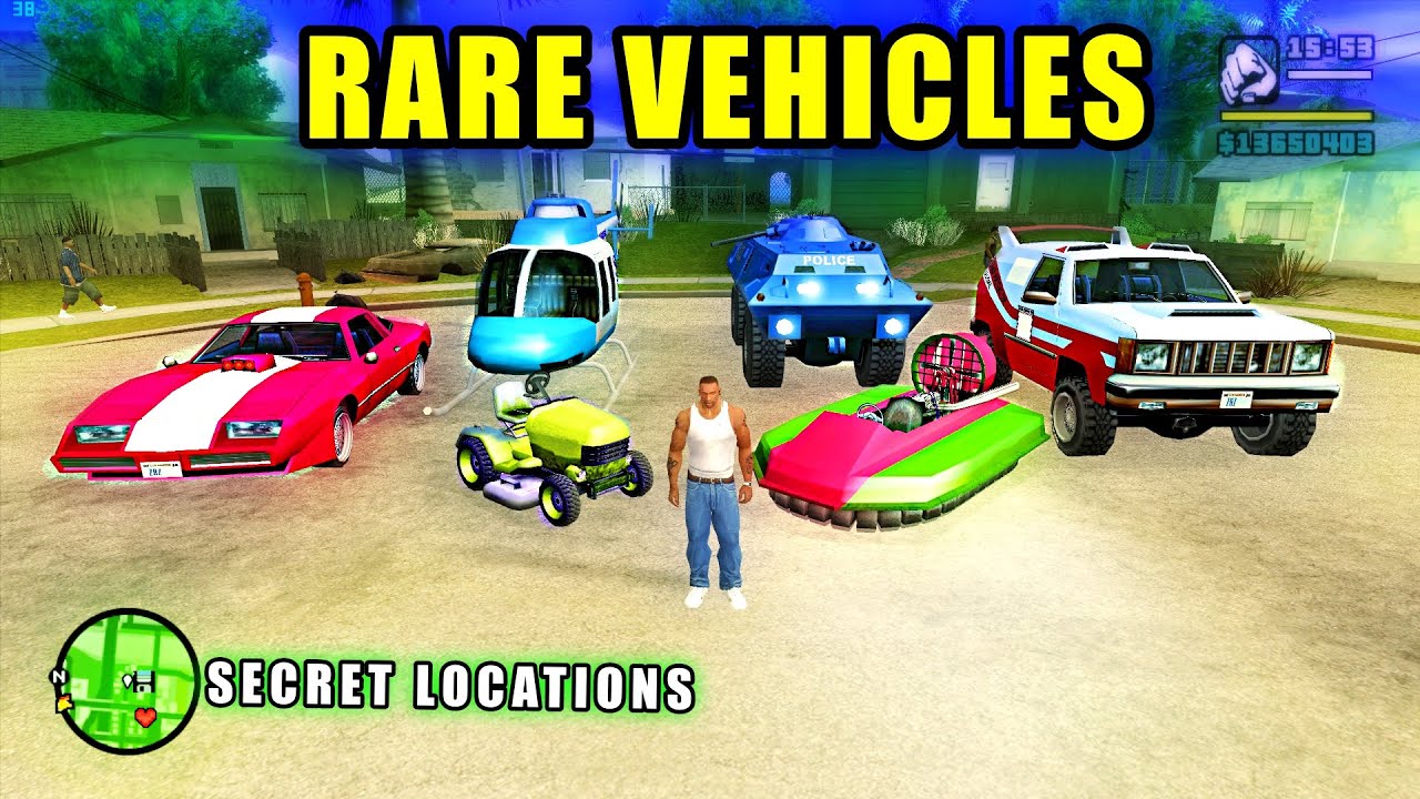 How to Get All Unique & Rare VEHICLES in GTA San Andreas (Secret Locations) Part #1