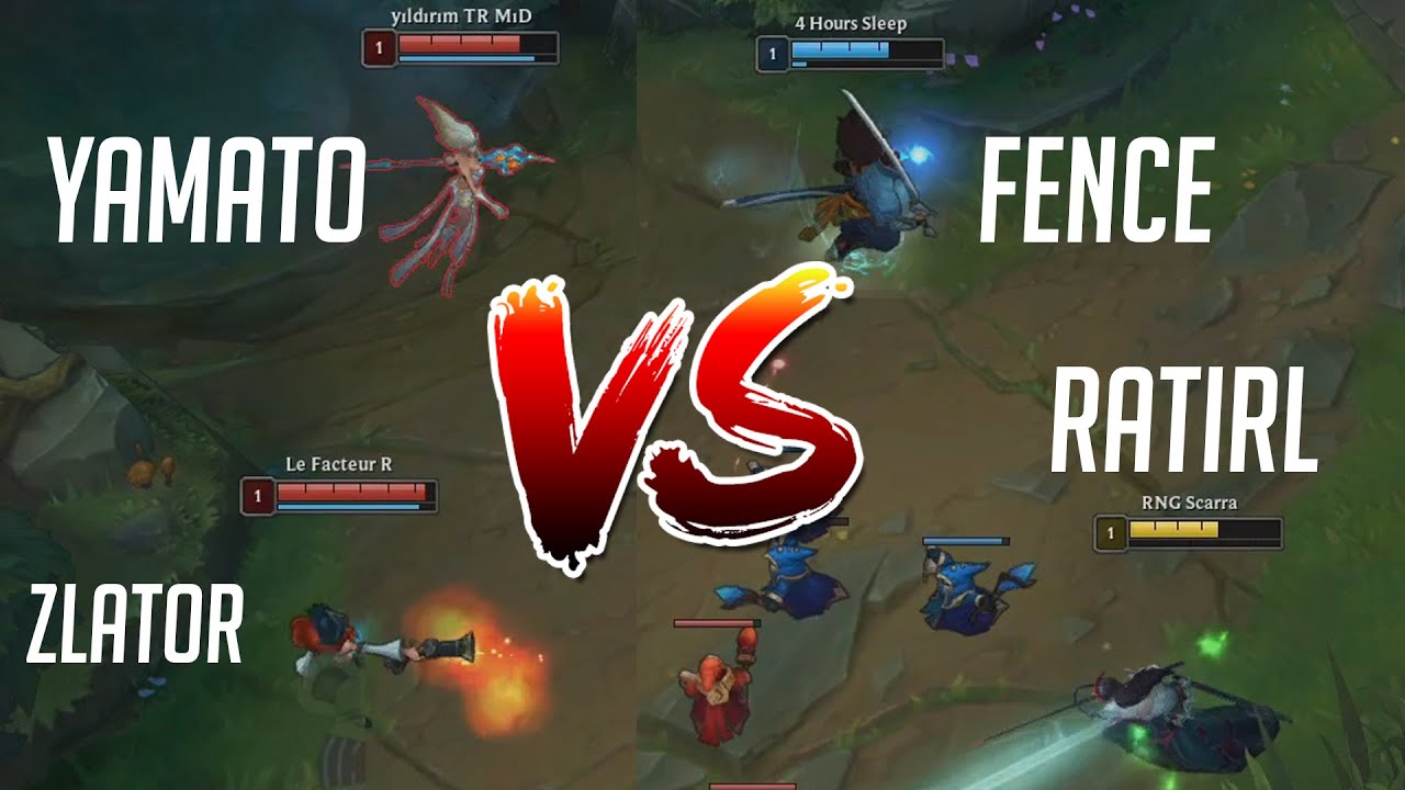 RATIRL and Fencebarcode vs Zlatorz and YamatosDeath