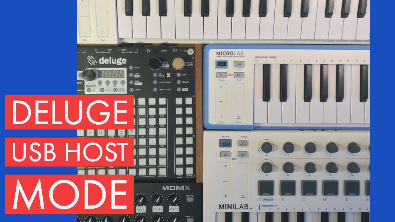 Synthstrom Deluge 3.0 USB host mode demo with Arturia Microlab and more!