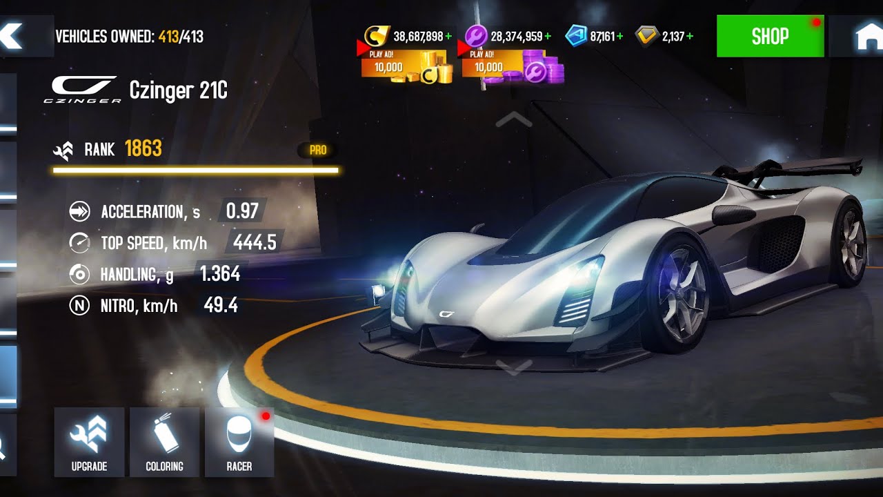 Asphalt 8 Upgrade Czinger 21C and More class S 