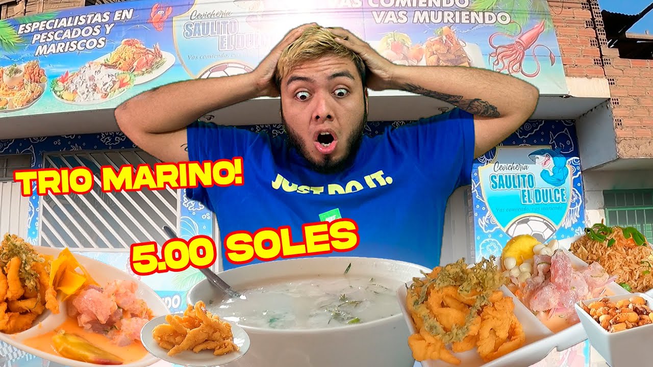 EL MEJOR TRIO MARINO, PLATOS MARINOS desde 5 SOLES 🐟🦐🐙