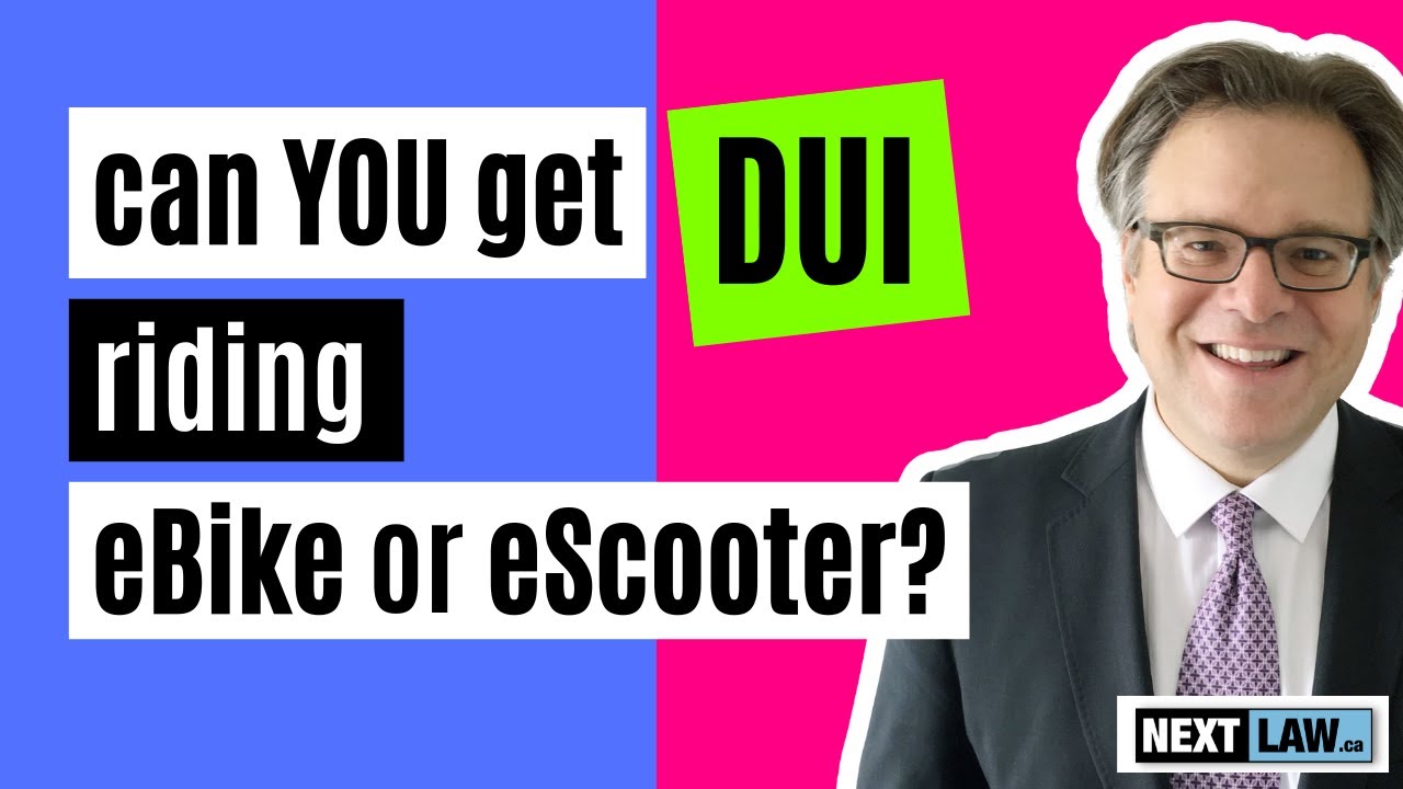 Can you get a DUI on E-Bike or E-Scooter?