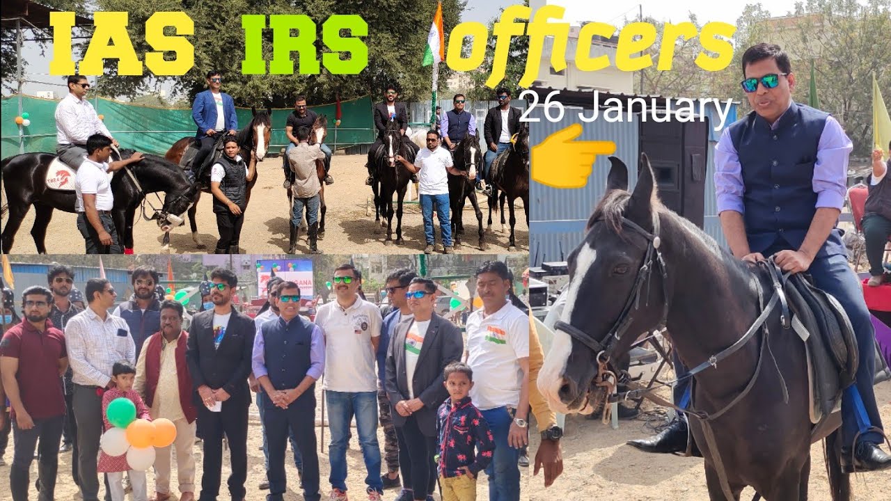 26 January 2022 Indian flag hosting by IAS officer at Telangana horse riding academy hyderabad
