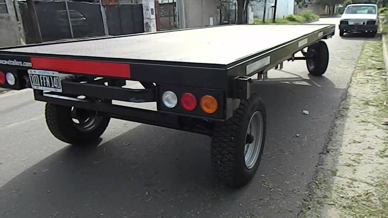 Acoplado 6 y 8 toneladas con plato giratorio trailer www irontrailers com
