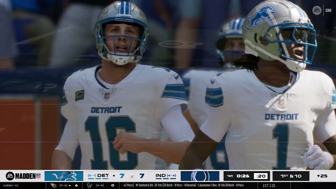 Lions vs Colts week 10