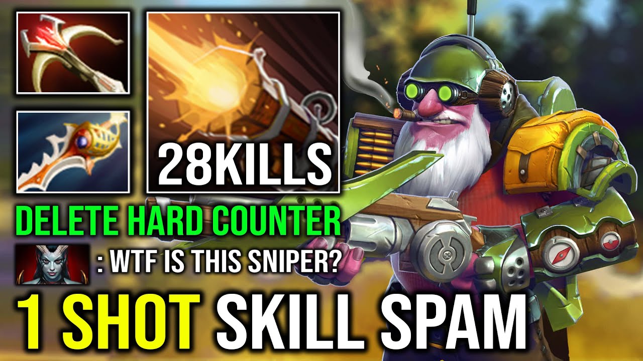 WTF 1 Shot Rapier Assassinate Instant Delete Even Hard Counter Can't Stop Sniper Skill Spam Dota 2