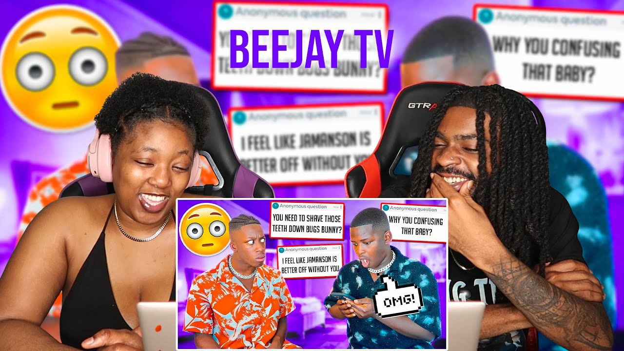 BEEJAY TV - MAKING UP FAKE DISRESPECTFUL QUESTIONS TO ASK MY BOYFRIEND PRANK *BAD IDEA* | REACTION