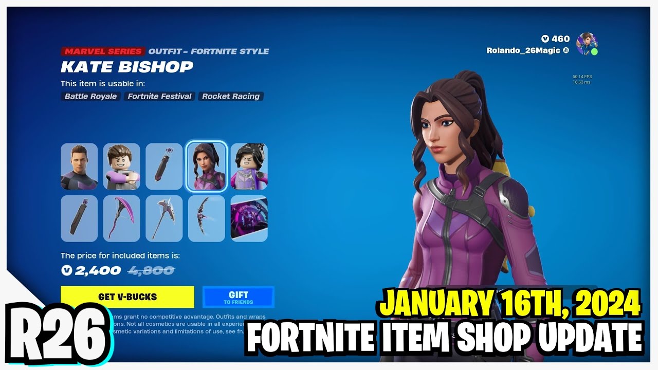 Fortnite Item Shop *MORE* MARVEL SKINS RETURNED! [January 16th, 2024](Fortnite Battle Royale)