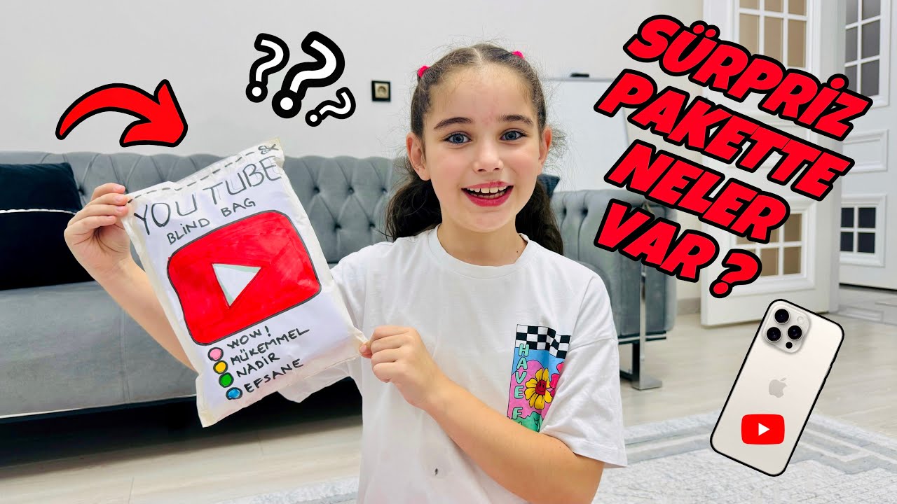 ELİF SİNEM YOUTUBE SÜRPRİZ PAKET AÇIYORUZ !! YOUTUBE PAKETİ !! İÇİNDE NELER VAR ??
