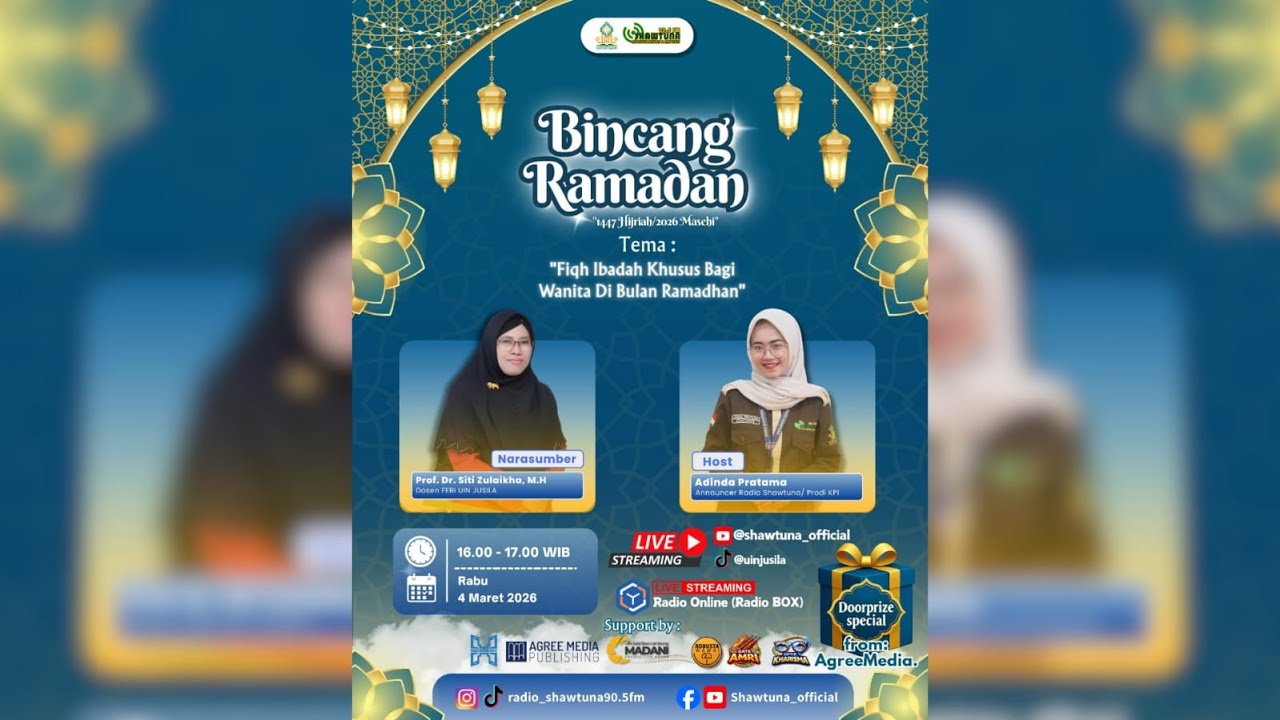 Fiqh Ibadah Khusus Bagi Wanita Di Bulan Ramadhan By Prof. Dr. Siti Zulaikha, M.H.