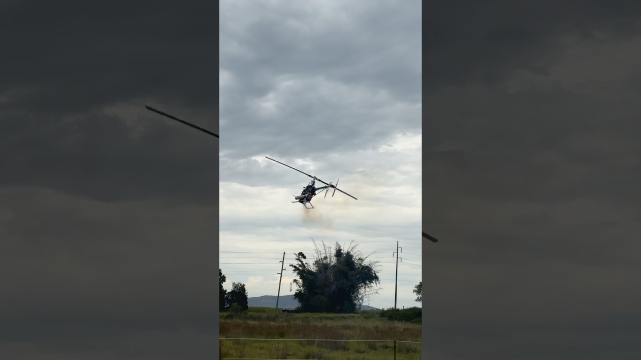 Pilot Paul putting in work with his glow powered heli! 