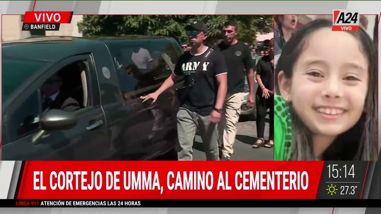 ⚫ Último adiós a Umma Aguilera: el cortejo camino al cementerio | Dolor y pedido de justicia