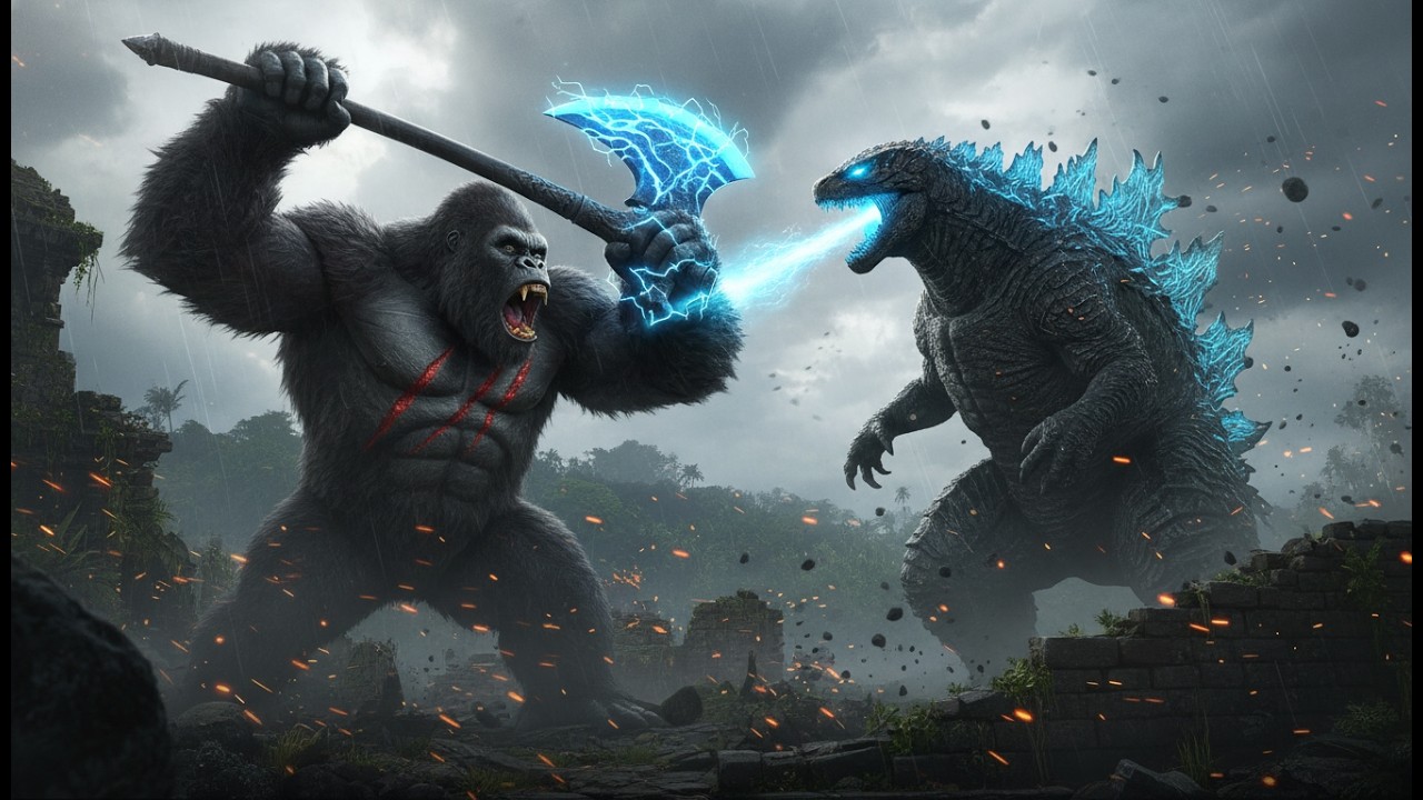 King Kong vs. Godzilla: The Fortress on Skull Island - Epic Monster Battle