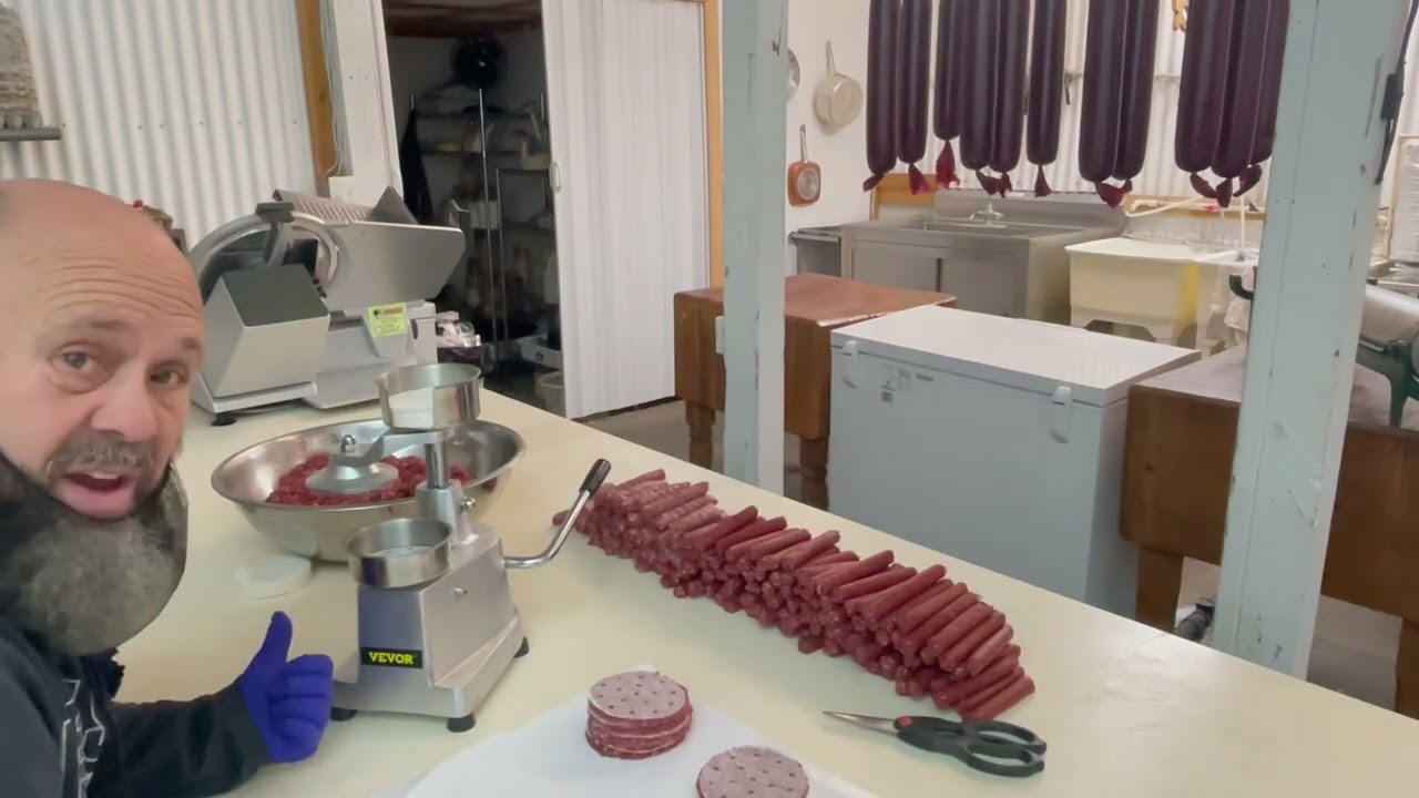 Sausage making with patty maker