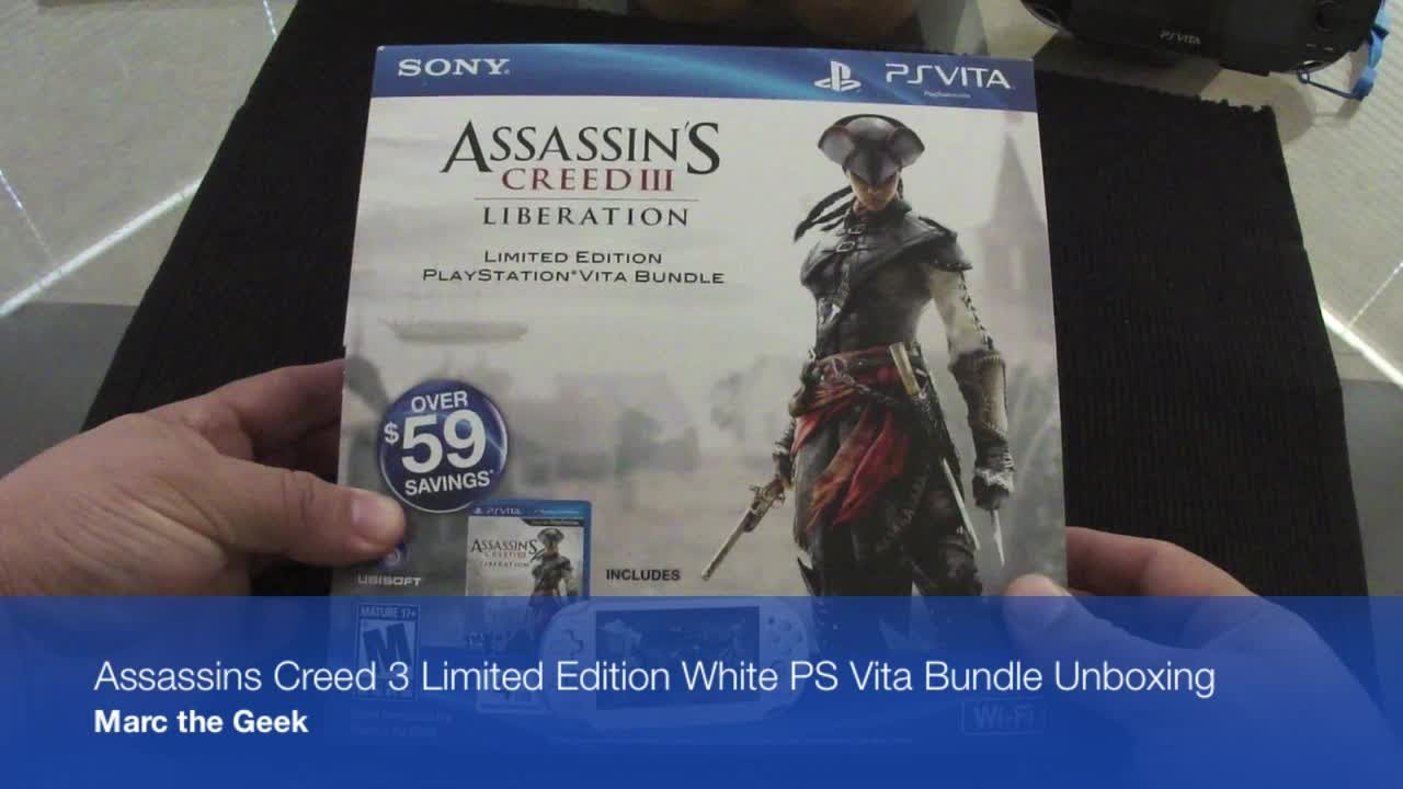 Assassins Creed 3 Limited Edition White PS Vita Bundle Unboxing