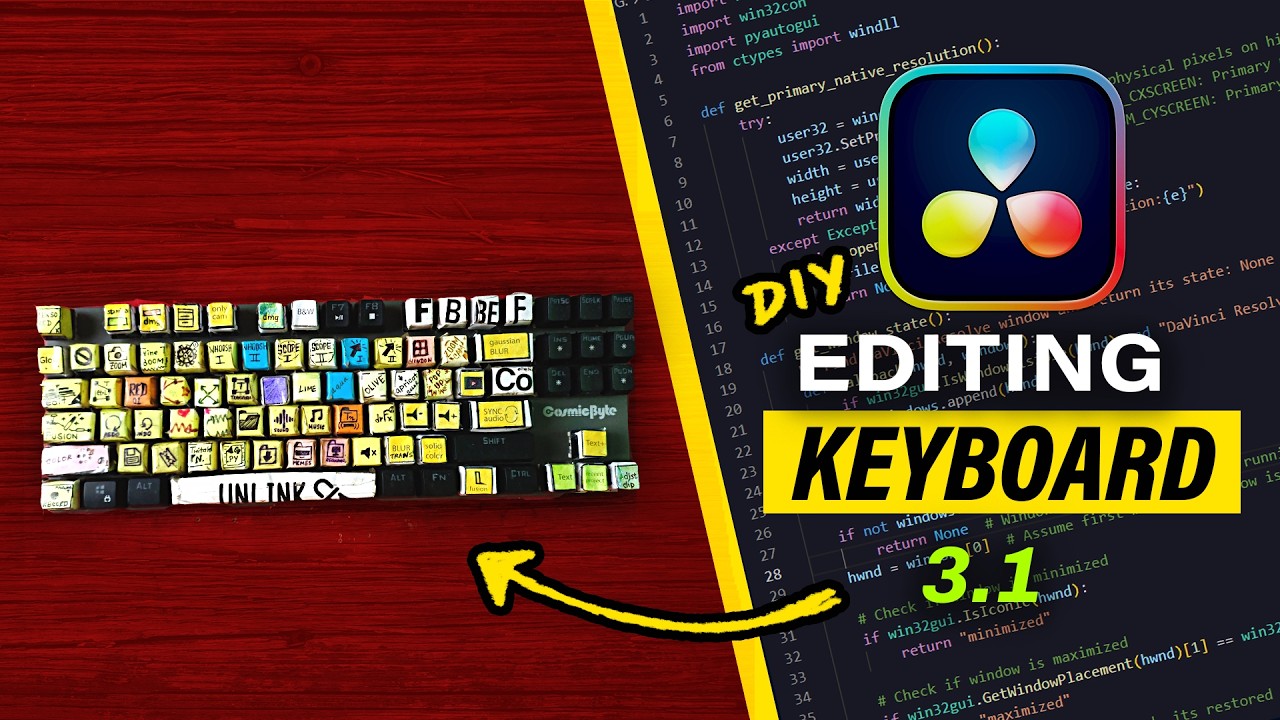 How to make a Macro Keyboard Davinci Resolve FREE 20.1+ ( FULL GUIDE )