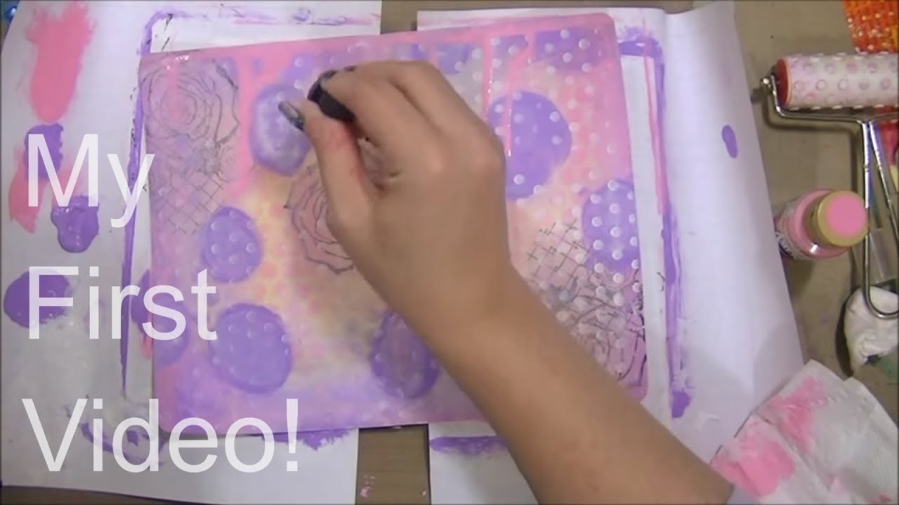 Doily Collage + Acrylic Paint - Mixed Media Art Journal -Easy tutorial