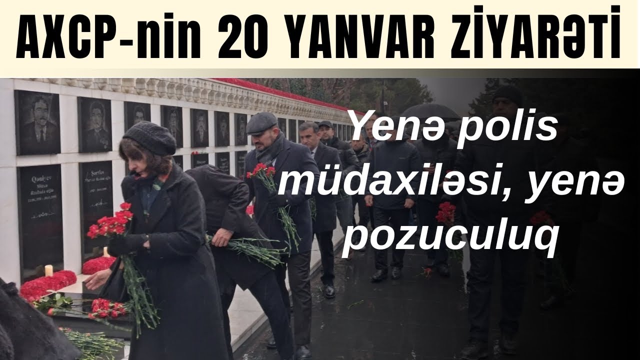 AXCP 20 Yanvar şəhidlərini ziyarət etdi. Polis ziyarətə yenə mane oldu.