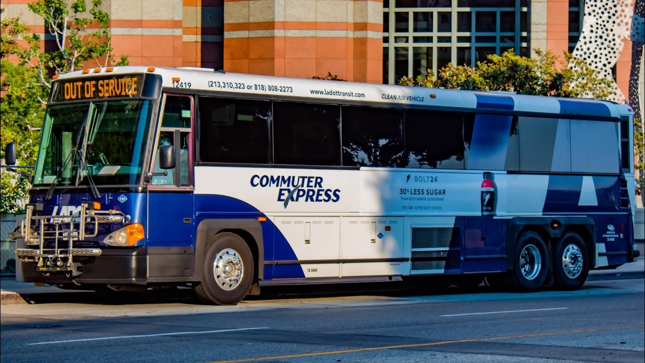 LADOT Commuter Express 2012 MCI D4000CT CNG #12419 - Ride Video