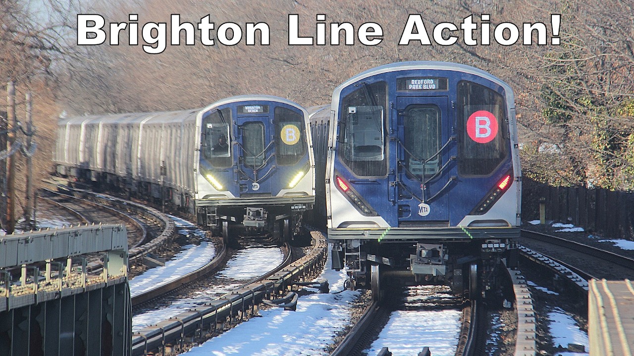 Brighton Line R46, R68, R68A, and R211A action!
