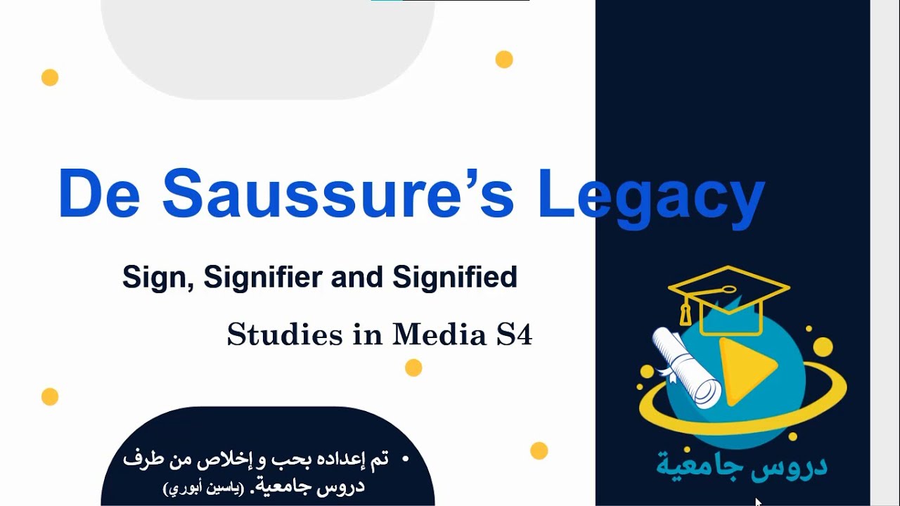 Studies in Media S4: De Saussure's legacy (sign, signifier, signified)