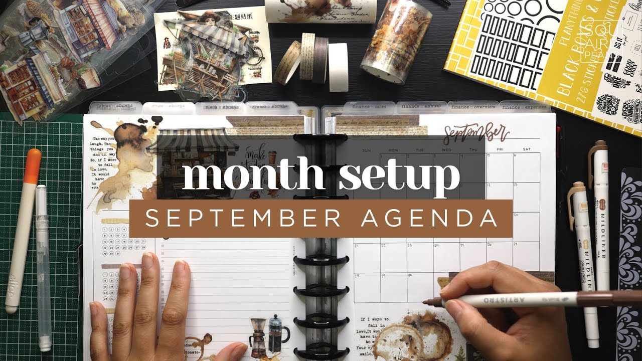 SEPTEMBER PLAN WITH ME :: Monthly Agenda Planner Setup