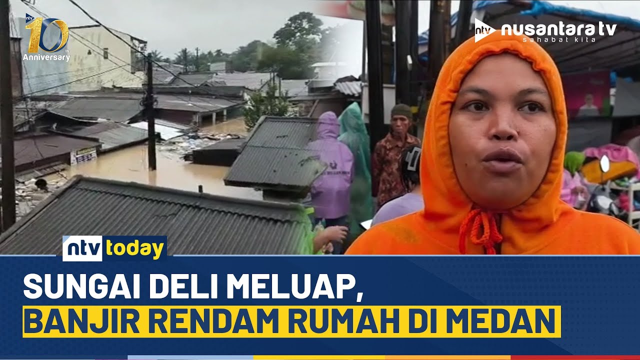 Debit Air Sungai Deli Meninggi! Banjir Rendam Rumah di Medan, Paksa Warga Mengungsi di Kios Pedagang