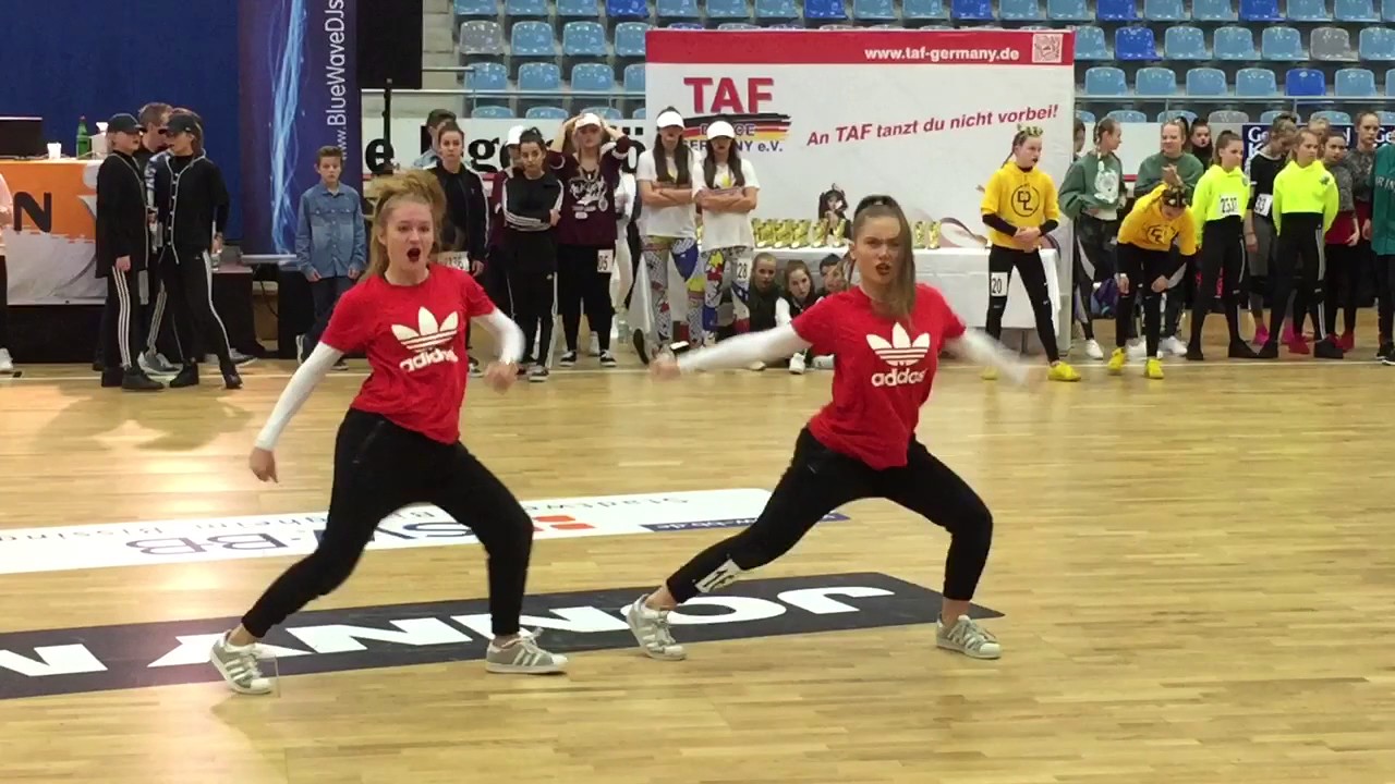 Sascha und Jannike, Duo Junioren Girls, 6. Platz HipHop TAF Deutschlandcup 2016 in Bietigheim-Bissi