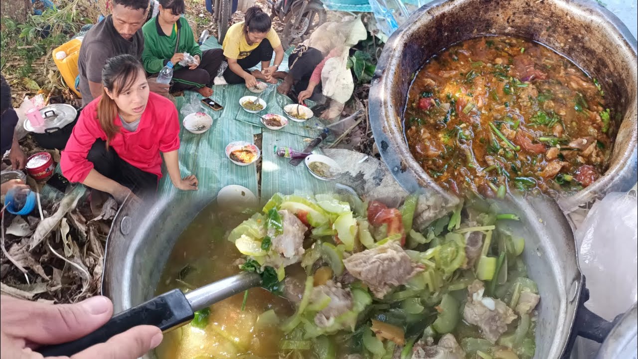 The Karen Red Cucumber and Pork dish is very delicious.