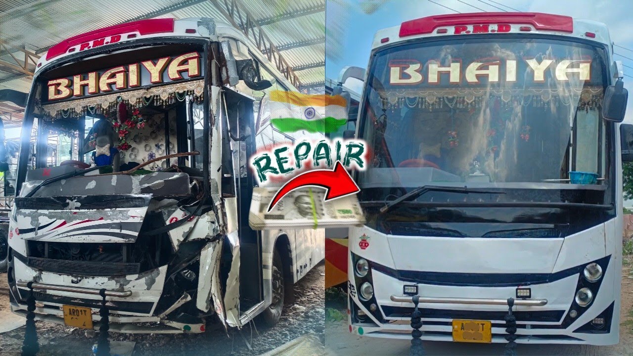 Accident Sleeper Bus FULL Restoration 🔧 | From Wrecked to Brand New 🚍 How to-xy