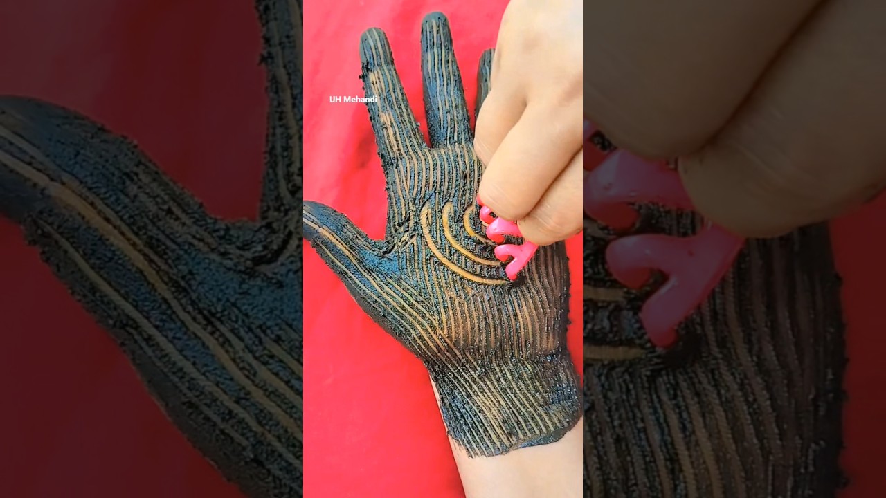 Comb 🪮 mehndi 😄New Simple aesthetic mehndi design।#2025।#trending।#Mehndi design।#viral।#short।#art